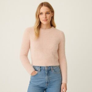 Sunday Best Fuzzy Kitten Sweater XXS Blush Pink